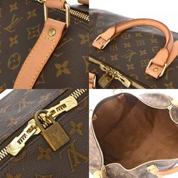 LOUIS VUITTON Louis Vuitton Monogram Keepall 55 Brown M41424 Unisex Canvas Boston Bag