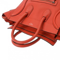 CELINE Luggage Shopper Orange Women's Drummed Calfskin Handbag