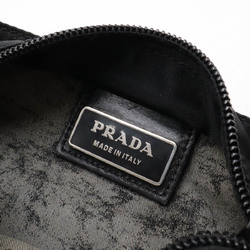 PRADA VELA Shoulder Bag Pochette Nylon Leather NERO Black B7372