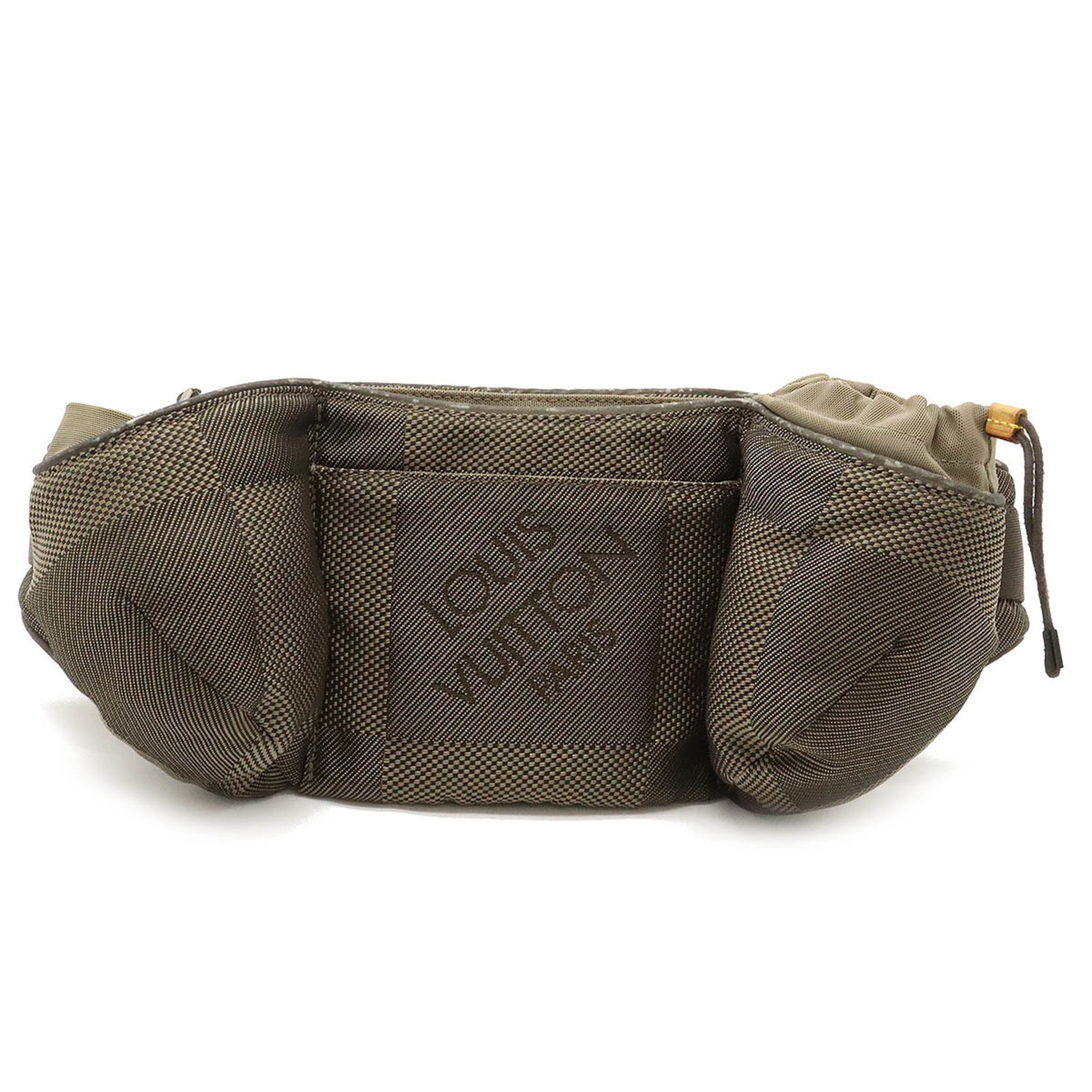 LOUIS VUITTON Damier Geant Santur Jogging Waist Bag Body Tail Khaki Bottle Missing M93211