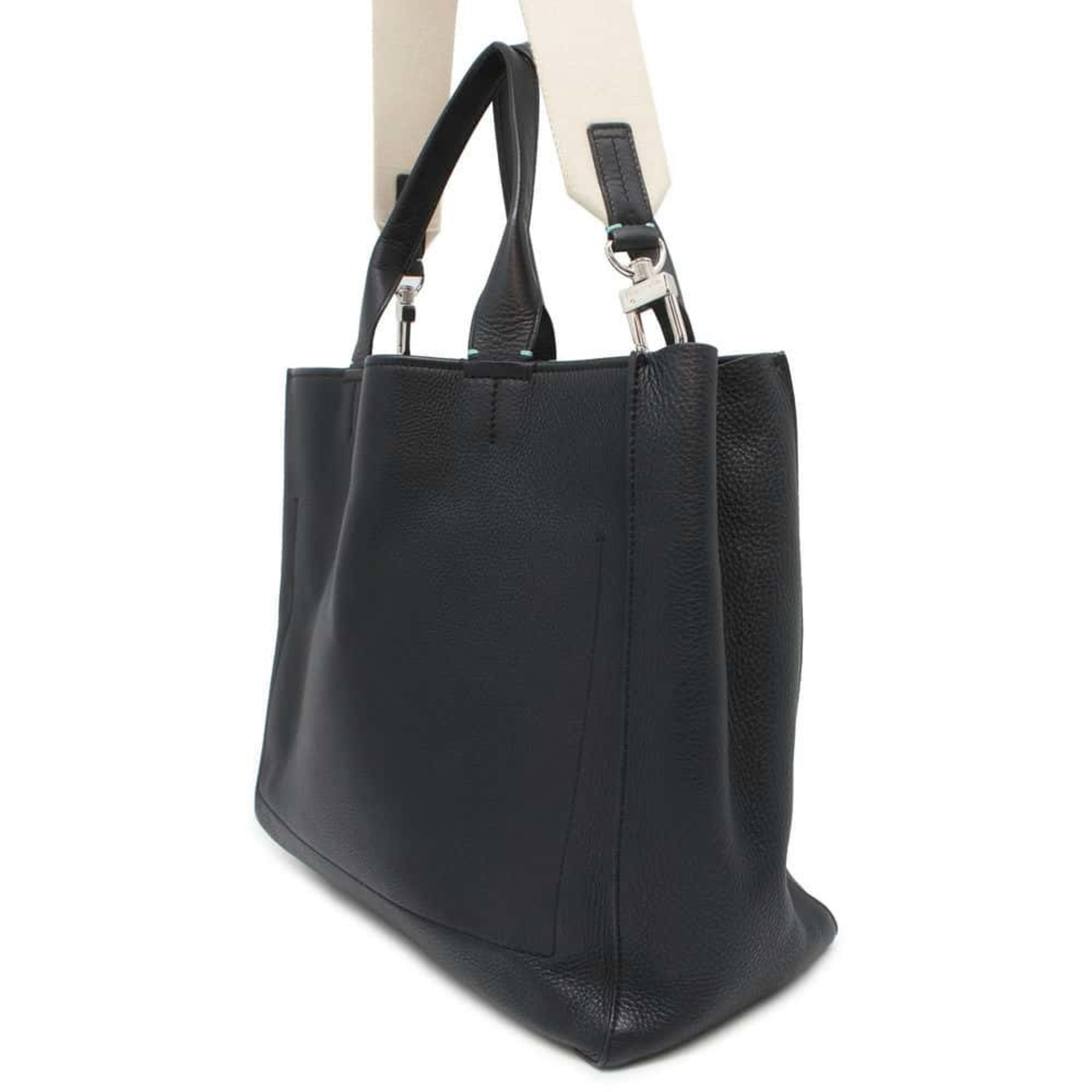 Tiffany Tote Bag Leather Tiffany&Co. 2way Shoulder Black