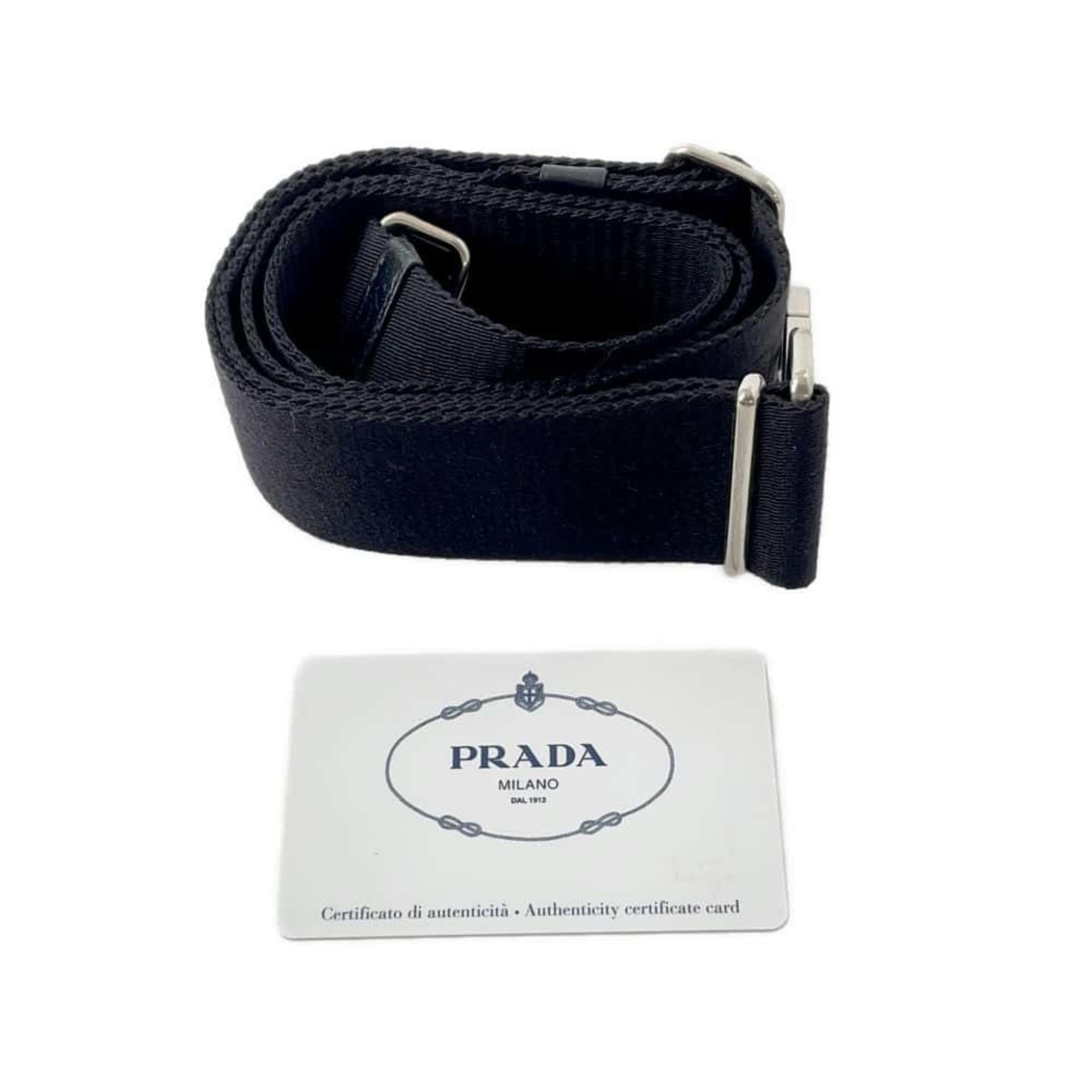 Prada Handbag Tessuto Bomber Nylon 1BG168 PRADA 2way Shoulder Bag Black