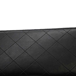 Chanel Chain Shoulder Bag Deca Matelasse Single Flap Lambskin CHANEL Black