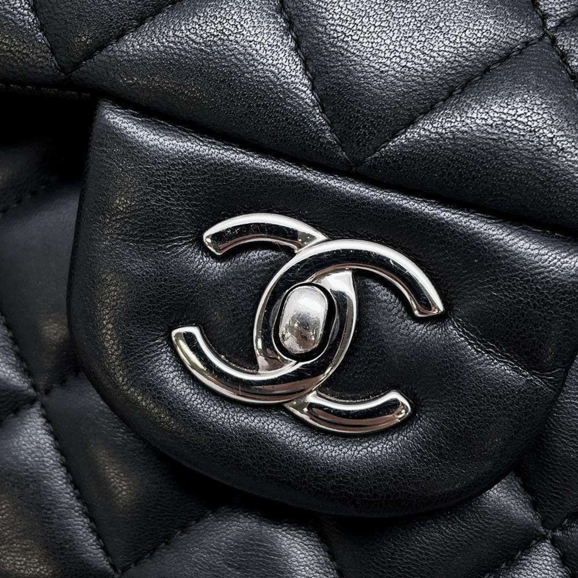 Chanel Chain Shoulder Bag Matelasse 30 Coco Mark Lambskin A58600 CHANEL Dekamato Black