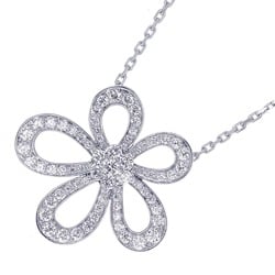 Van Cleef & Arpels Necklace Flower Lace Pendant Diamond 78P 2.37ct K18WG VCARP05200