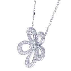 Van Cleef & Arpels Necklace Flower Lace Pendant Diamond 78P 2.37ct K18WG VCARP05200