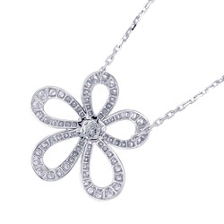 Van Cleef & Arpels Necklace Flower Lace Pendant Diamond 78P 2.37ct K18WG VCARP05200