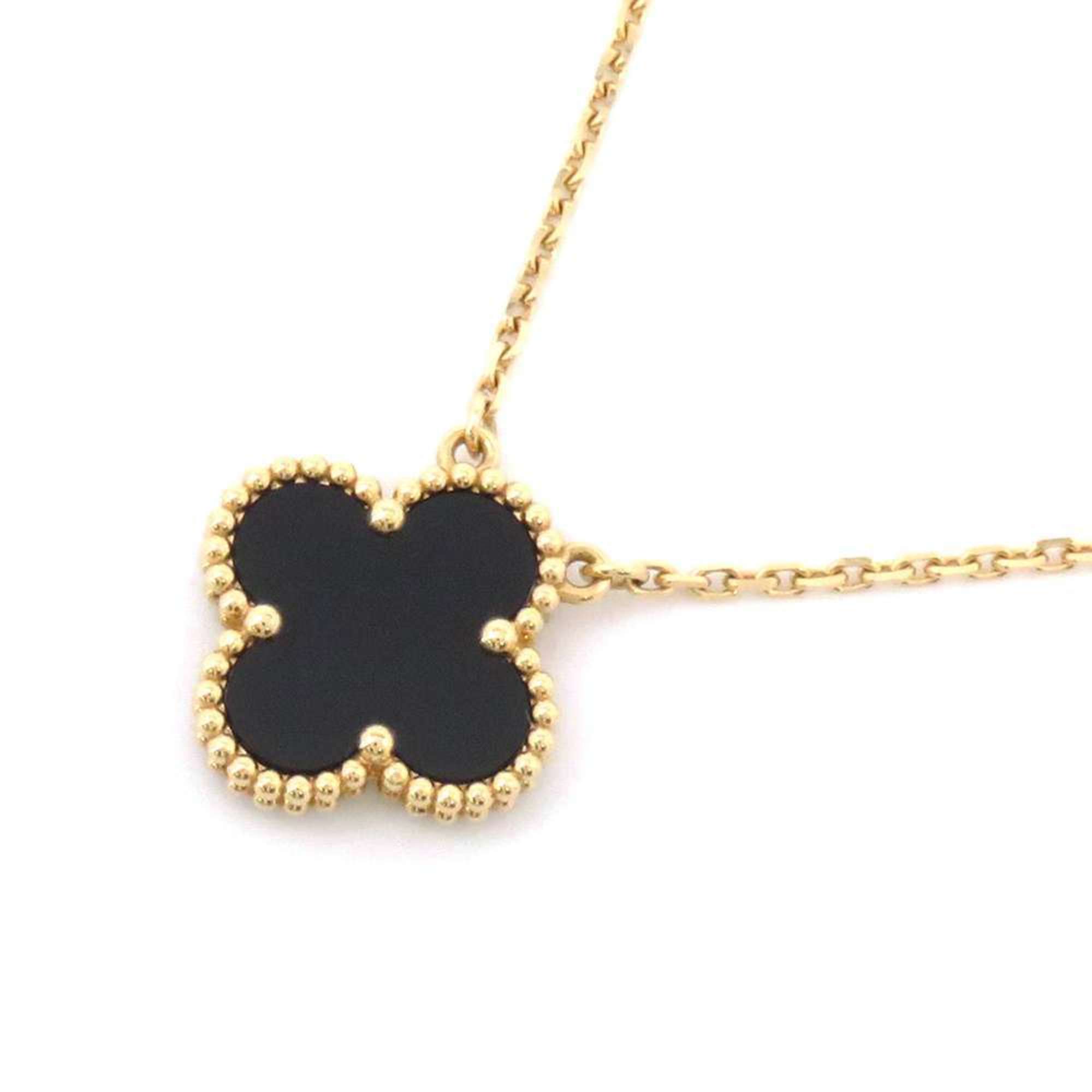 Van Cleef & Arpels Necklace Alhambra Pendant Onyx K18YG VCAR5800