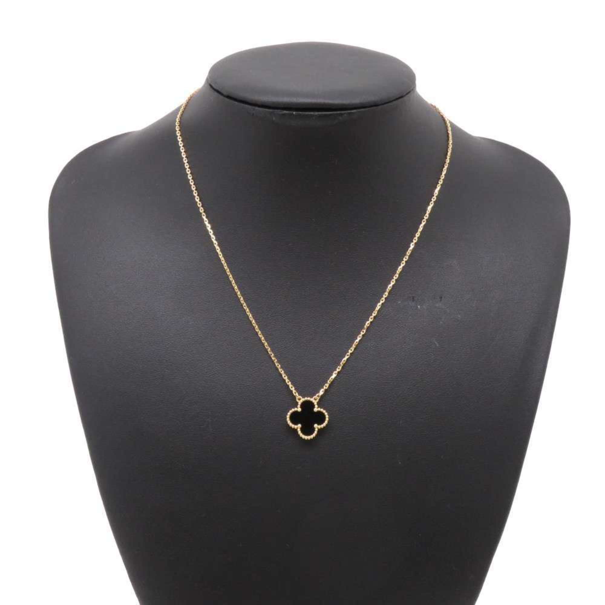 Van Cleef & Arpels Necklace Alhambra Pendant Onyx K18YG VCAR5800