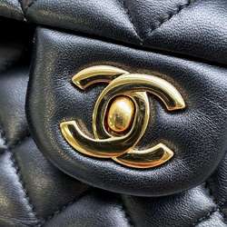 Chanel Chain Shoulder Bag Matelasse 25 Coco Mark Lambskin Double A01112 CHANEL Black