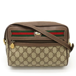 Gucci Sherry Line Women's PVC Pochette,Shoulder Bag Beige Brown,Brown,Green,Red Color