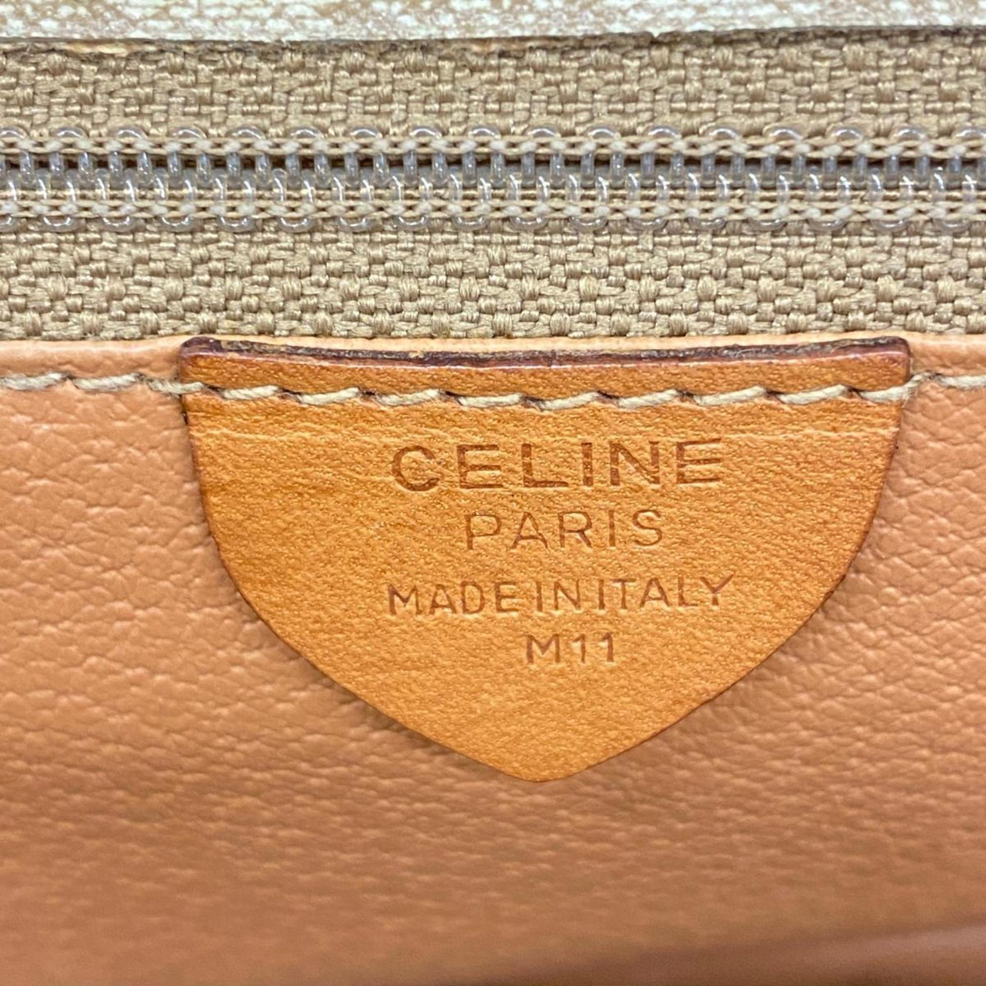 Celine Shoulder Bag Macadam Light Brown Women's