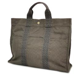 Hermes Tote Bag Air Line MM Canvas Grey Women's