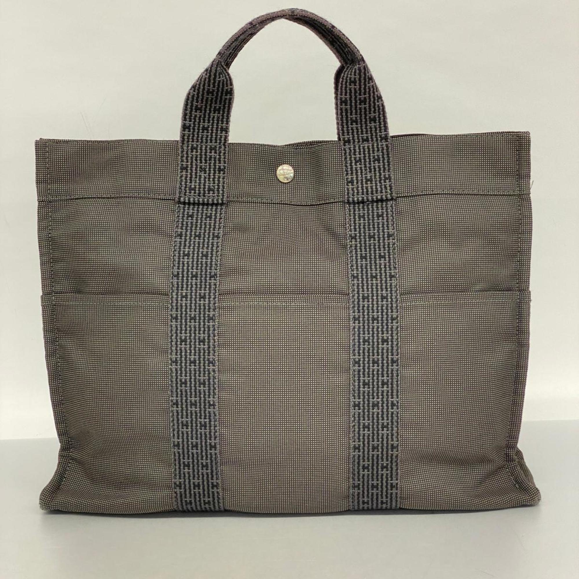 Hermes Tote Bag Air Line MM Canvas Grey Women's