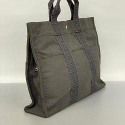 Hermes Tote Bag Air Line MM Canvas Grey Women's