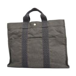 Hermes Tote Bag Air Line MM Canvas Grey Men's Women's