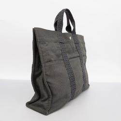 Hermes Tote Bag Air Line MM Canvas Grey Men's Women's