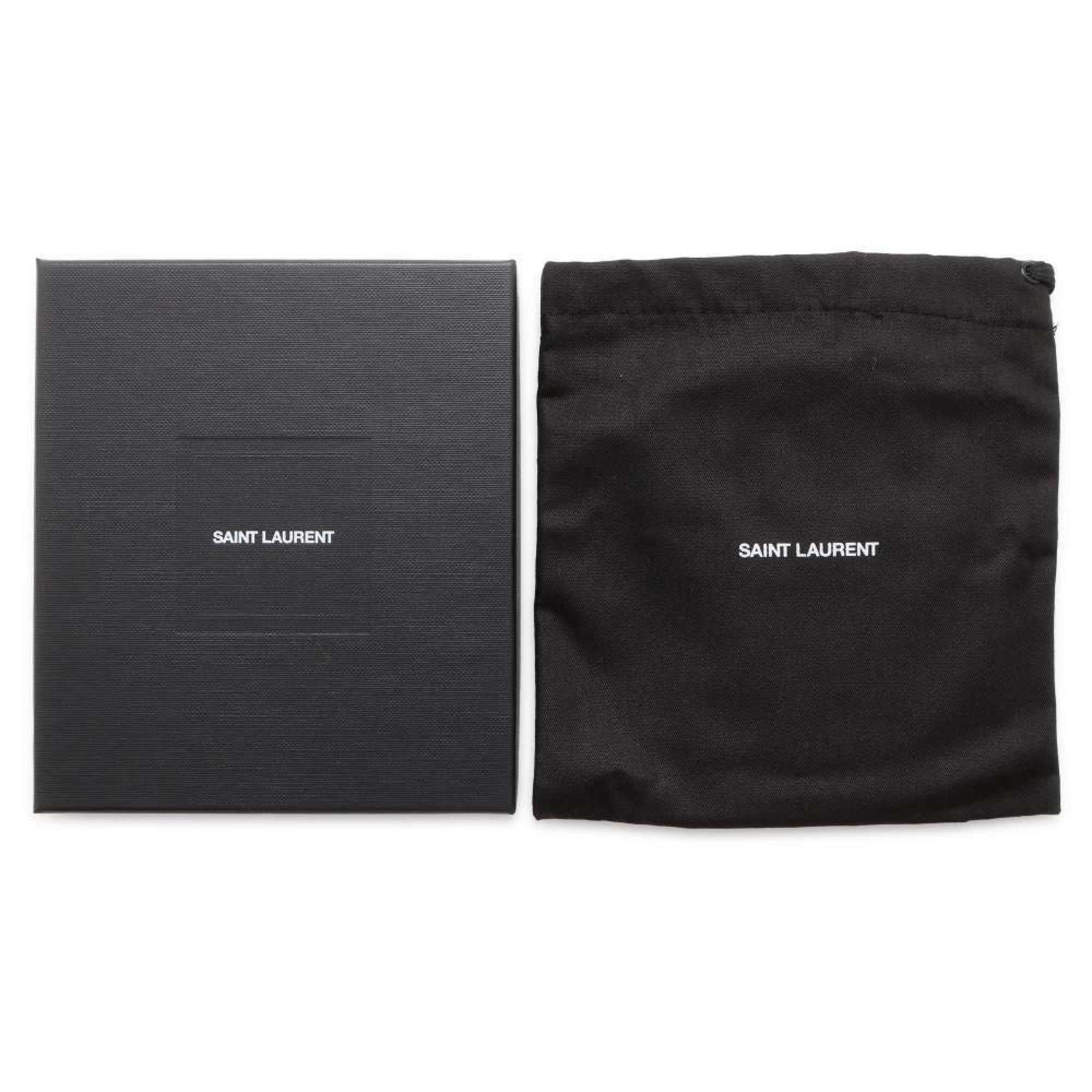 Saint Laurent Business Card Holder/Card Case Fragment Zip Smooth Leather 609362 SAINT LAURENT PARIS