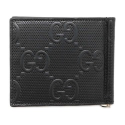 Gucci Bi-fold Wallet GG Embossed Leather 676656 GUCCI Money Clip Black