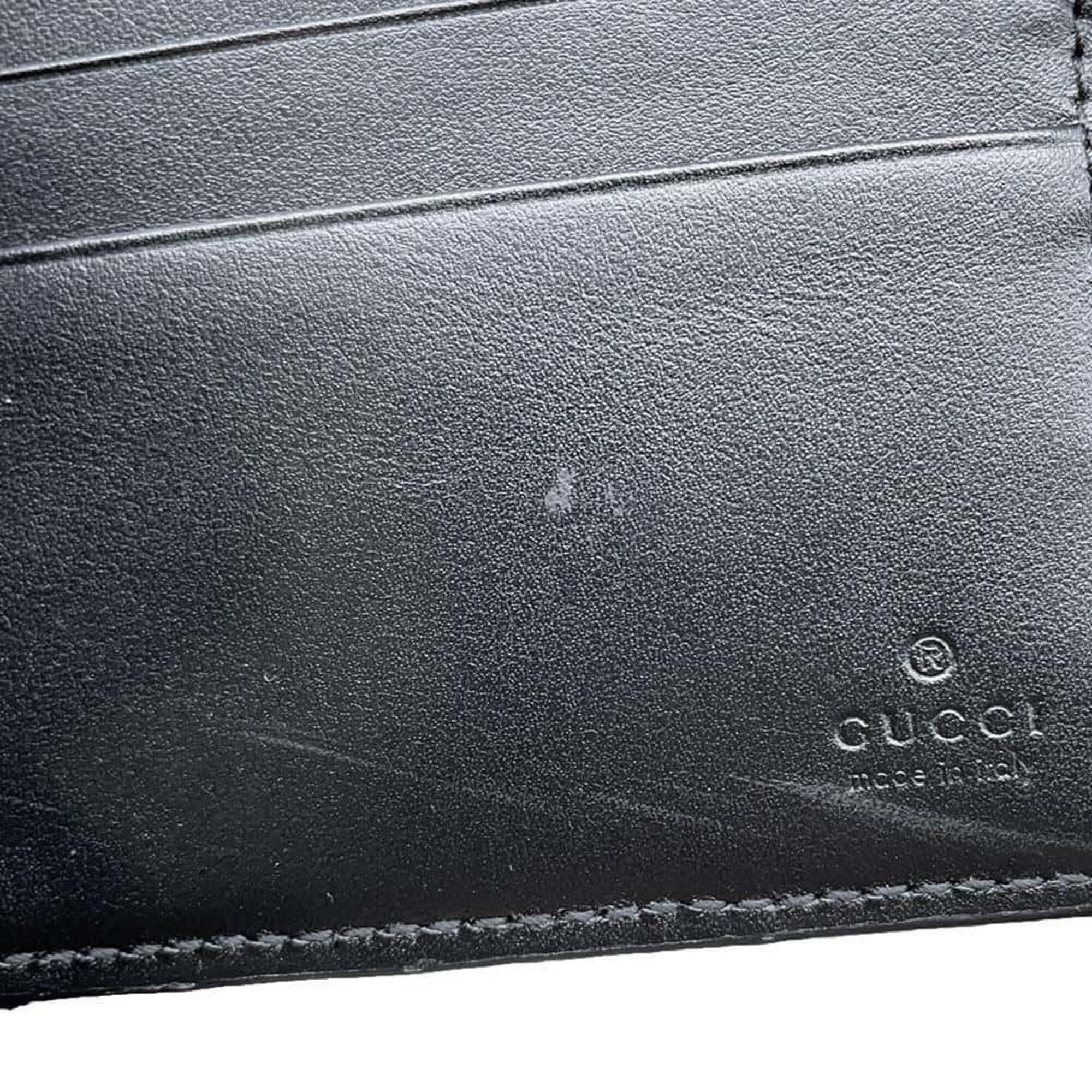 Gucci Bi-fold Wallet GG Embossed Leather 676656 GUCCI Money Clip Black