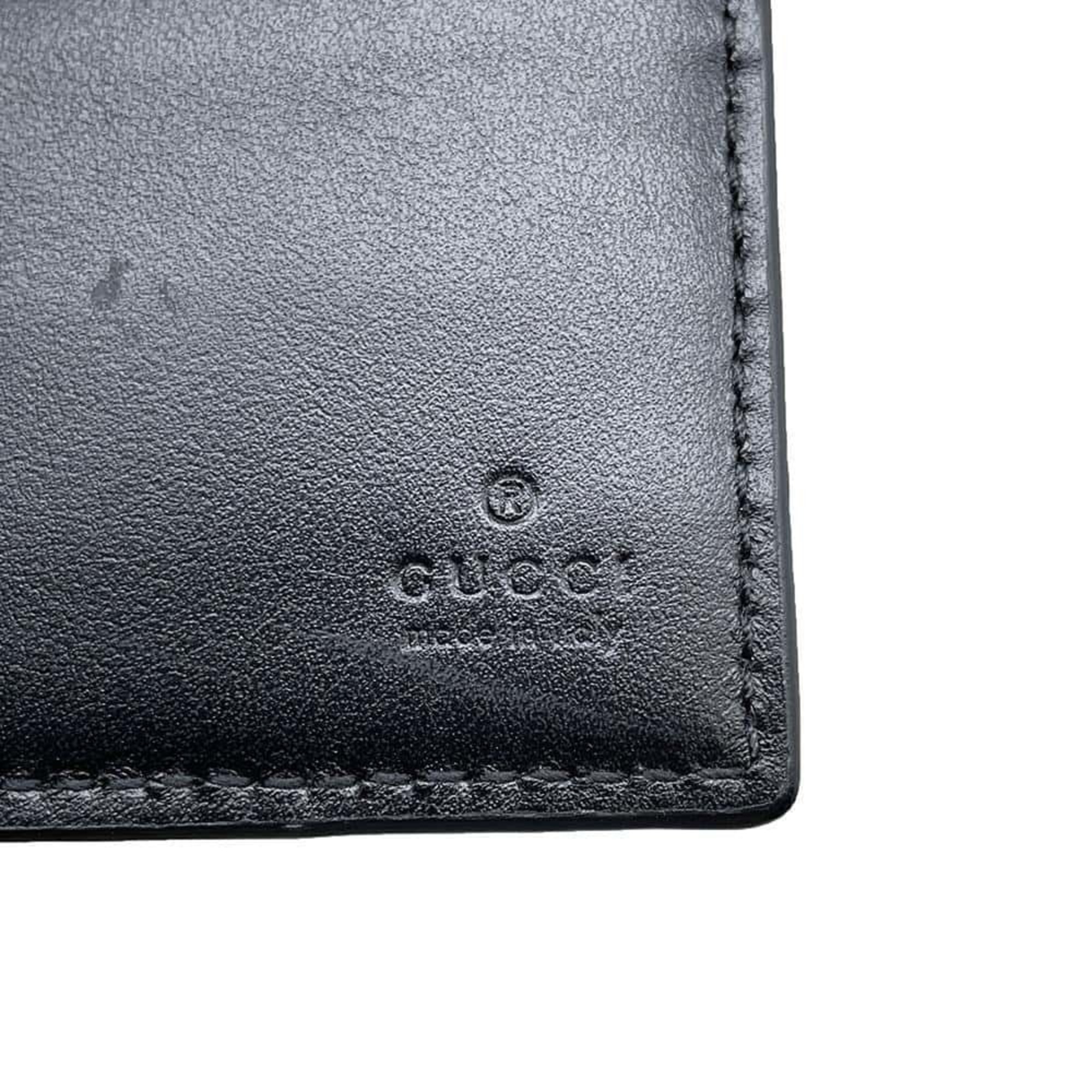 Gucci Bi-fold Wallet GG Embossed Leather 676656 GUCCI Money Clip Black