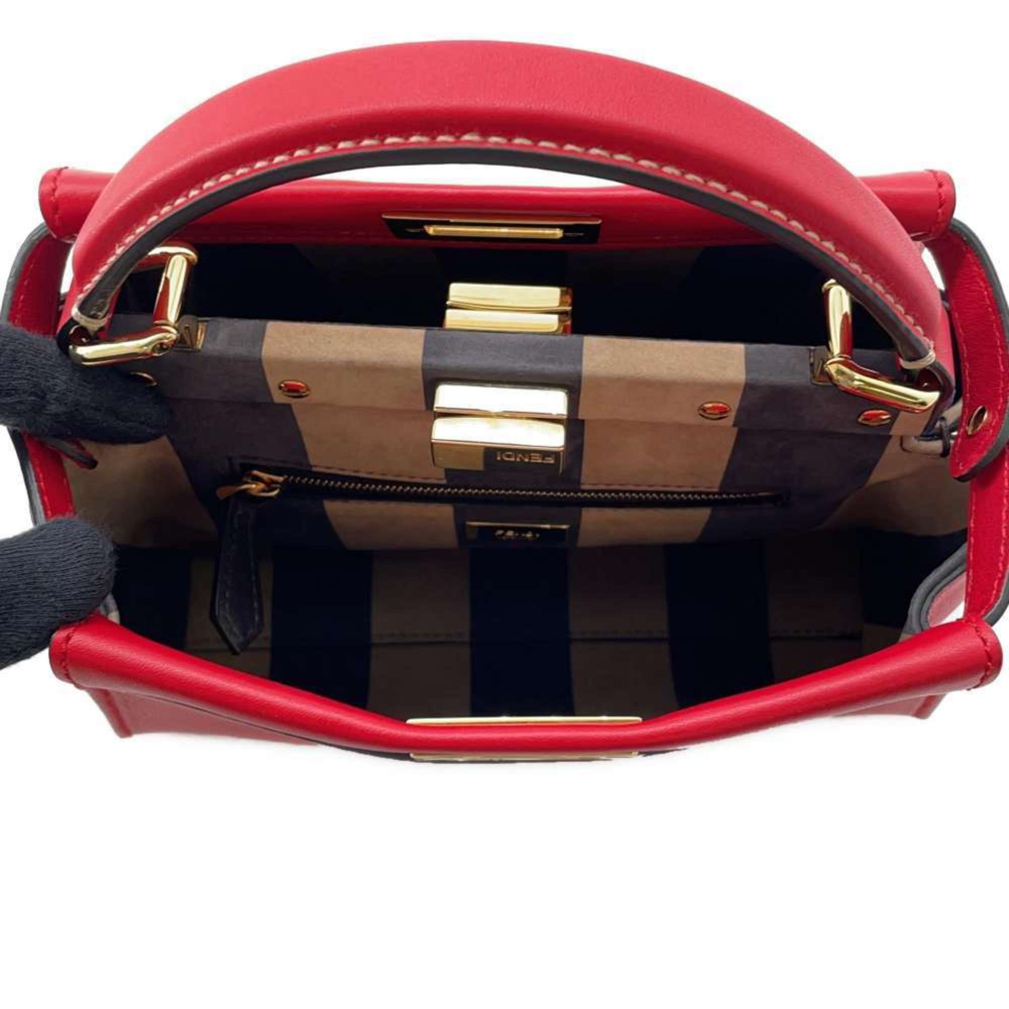 Fendi handbag peekaboo leather 8BN244 FENDI bag 2way shoulder