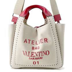 Valentino Garavani Tote Bag Atelier 01 Canvas Leather UW0B0H85NIZ VALENTINO 2way Shoulder