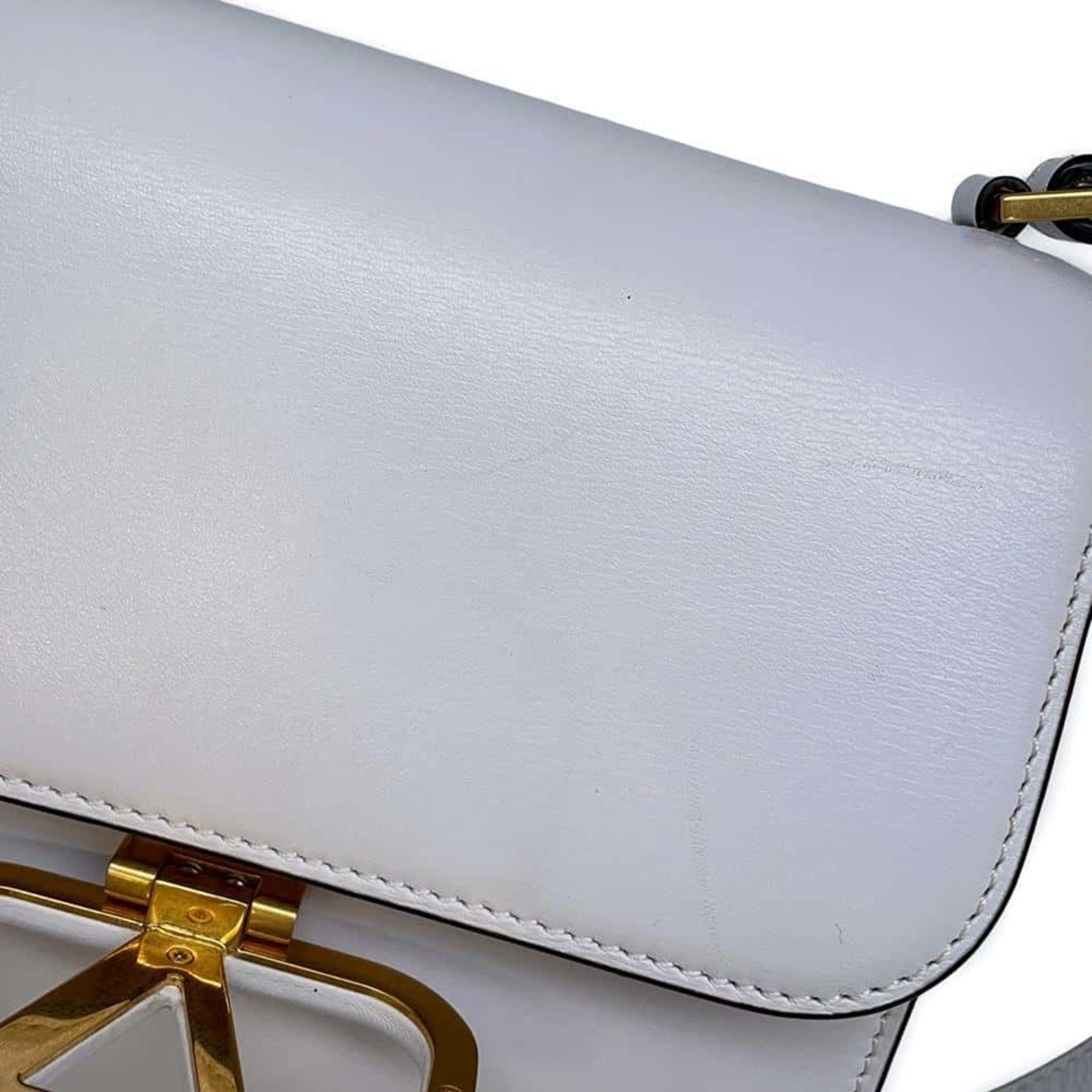 Valentino Garavani Shoulder Bag V Sling Leather VALENTINO Crossbody White