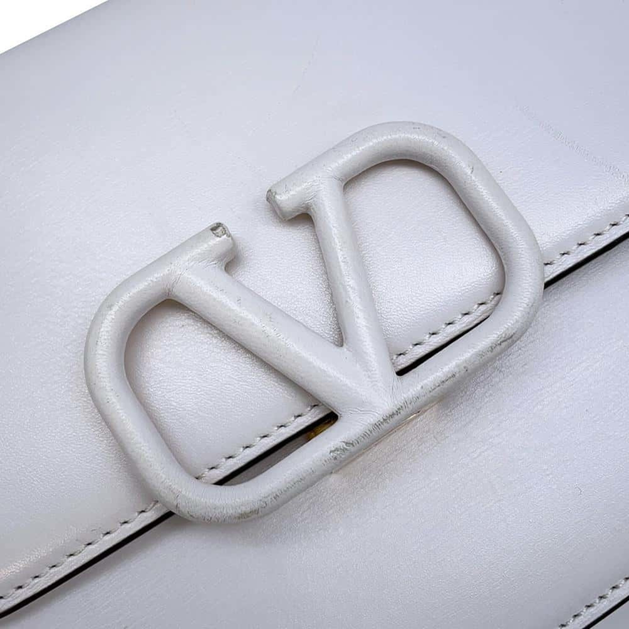 Valentino Garavani Shoulder Bag V Sling Leather VALENTINO Crossbody White