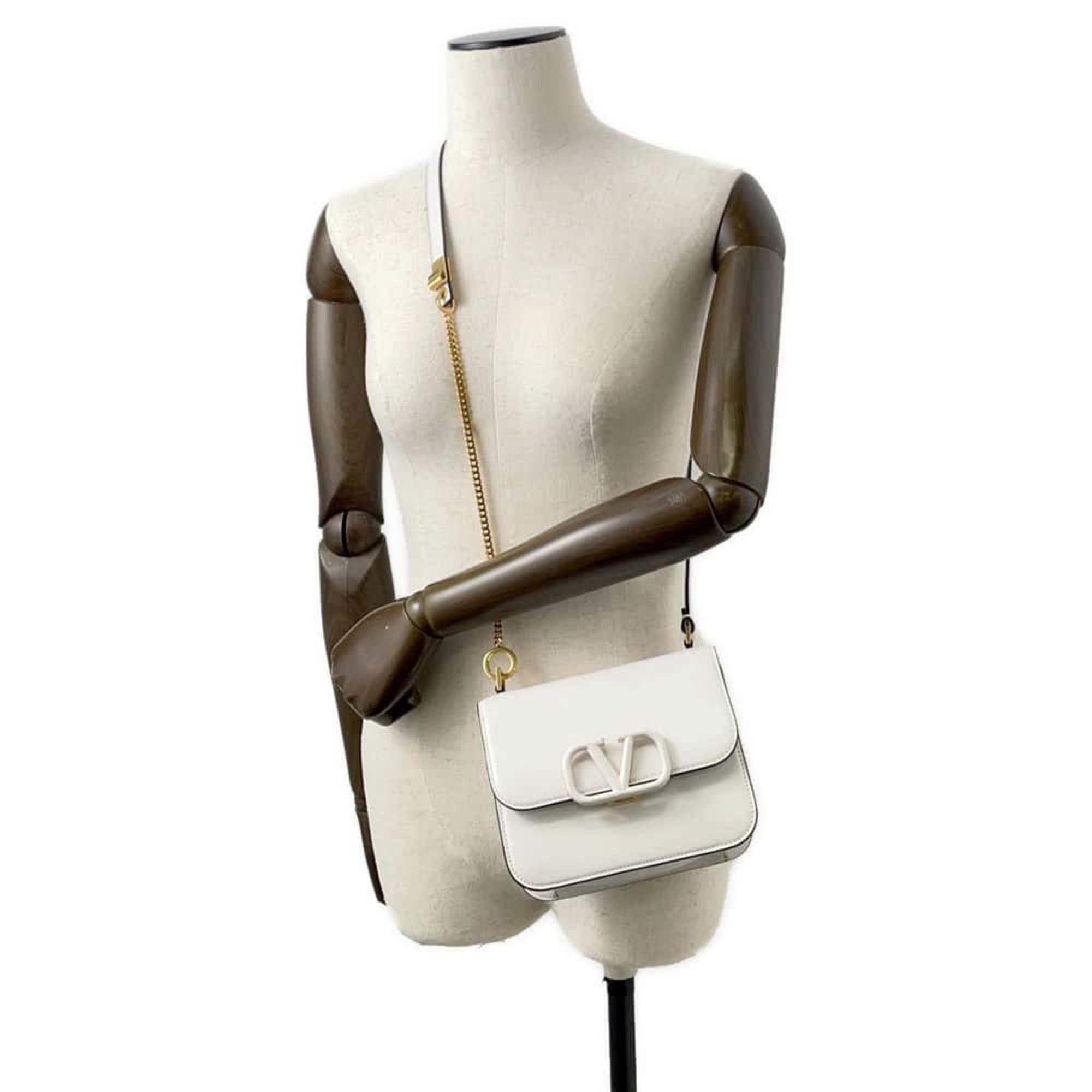 Valentino Garavani Shoulder Bag V Sling Leather VALENTINO Crossbody White