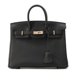 Hermes Birkin 25 Black Pink Handbag Togo U Stamp HERMES