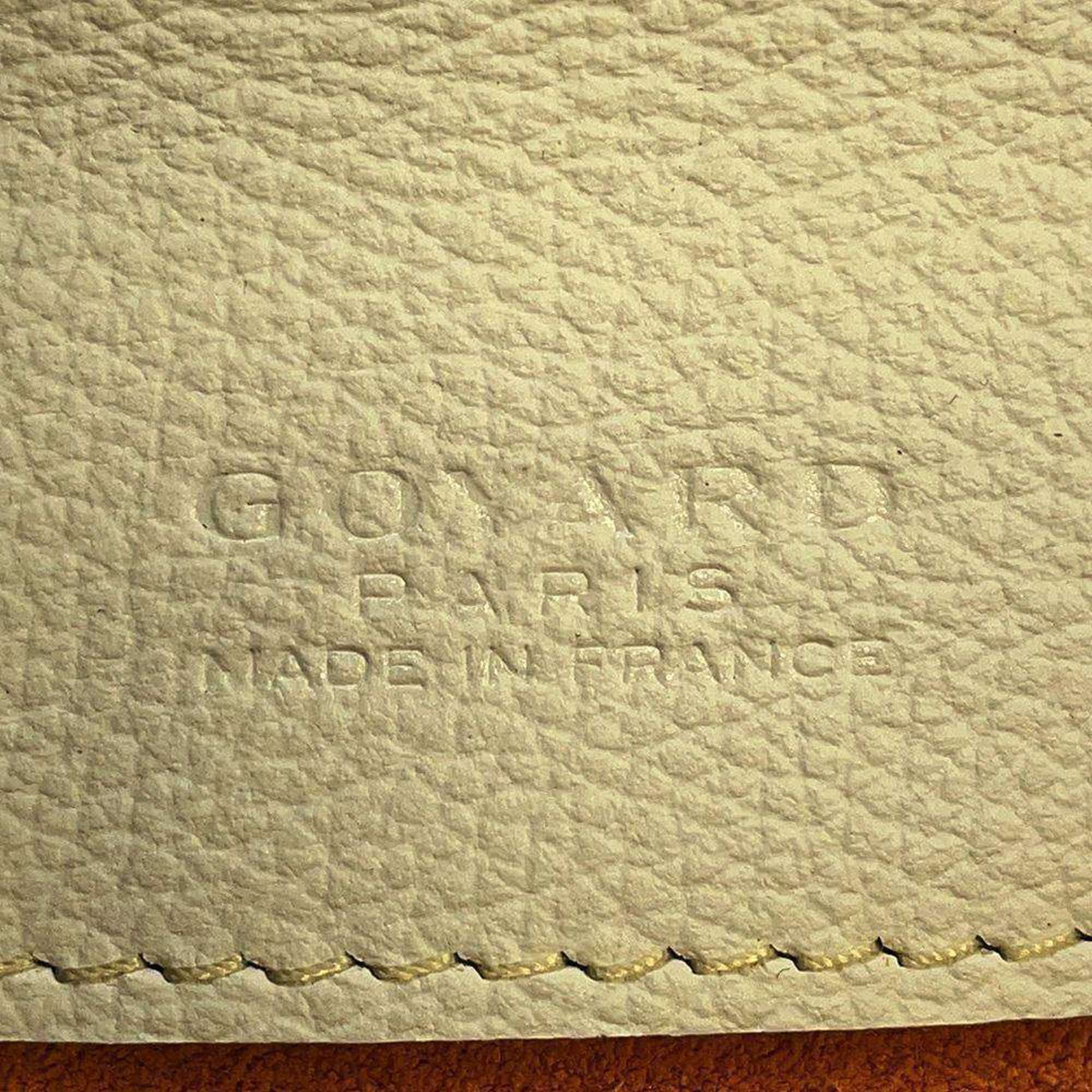 Goyard Chain Shoulder Bag Alexandre Trois Leather GOYARD White