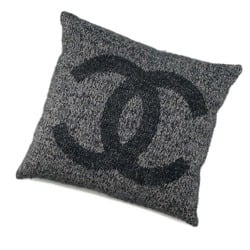 CHANEL Cushion Coco Mark Cashmere Silk Black