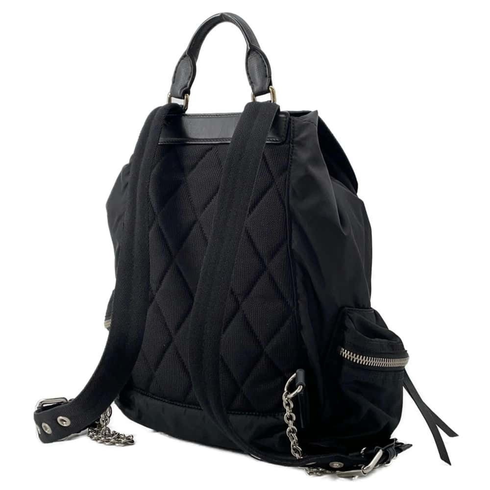 Burberry Backpack Nylon Leather 4048297 BURBERRY Black