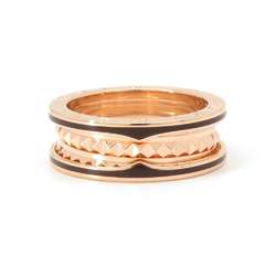 Bvlgari Bulgari Ring B-zero1 2-band K18PG pink gold black ceramic size 62