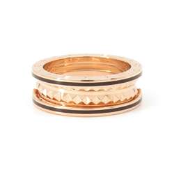 Bvlgari Bulgari Ring B-zero1 2-band K18PG pink gold black ceramic size 62