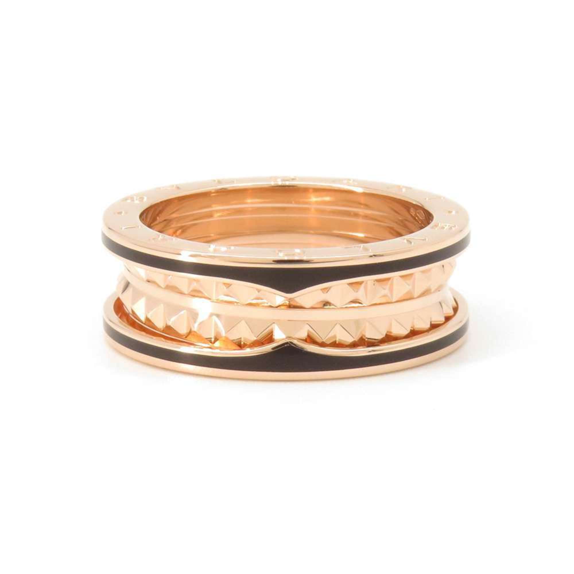 Bvlgari Bulgari Ring B-zero1 2-band K18PG pink gold black ceramic size 62