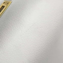 Hermes Kelly Outer Stitching Handbag Studs White Evergrain 〇X Stamp 2way Shoulder