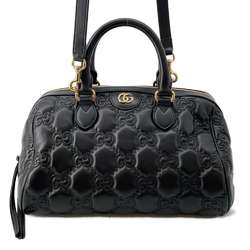 Gucci Handbag GG Matelasse Boston Bag 702242 GUCCI 2way Shoulder Black