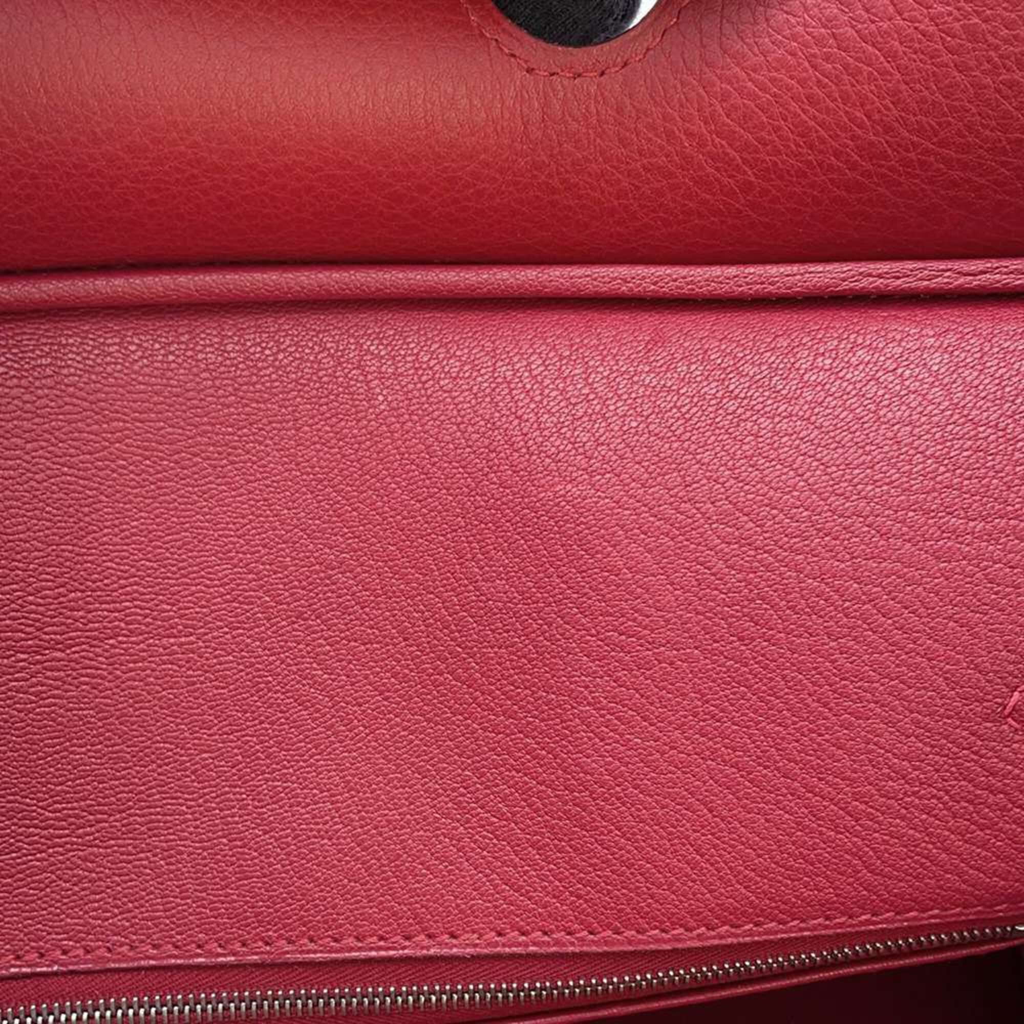 Hermes Birkin 35 Rouge vif Cazac Handbag □G stamp HERMES