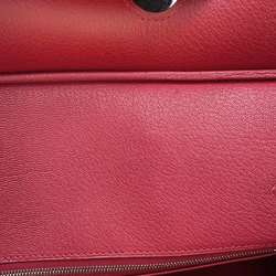 Hermes Birkin 35 Rouge vif Cazac Handbag □G stamp HERMES