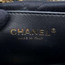 CHANEL Handbag 22 Coco Mark Shiny Calf Leather AS3980 2way Shoulder Bag Black