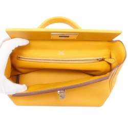 Hermes 24 29 Sac Vinquatre Handbag Jaune Ambre Taurillon Clemence Swift Y Stamp