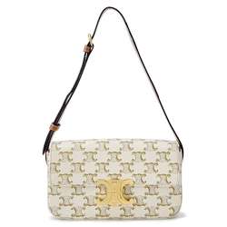 Celine Shoulder Bag Triomphe 194142CUZ CELINE White