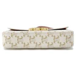 Celine Shoulder Bag Triomphe 194142CUZ CELINE White