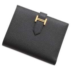 Hermes Bi-fold Wallet Bearn Compact Black Epson W Stamp HERMES