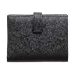 Hermes Bi-fold Wallet Bearn Compact Black Epson W Stamp HERMES