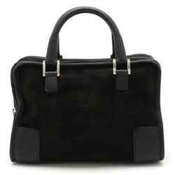 LOEWE Amazona 27 handbag Boston bag suede leather black