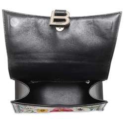 Gucci Handbag Balenciaga Collaboration The Hacker Project Flora Hourglass Small 681697 2way Black White