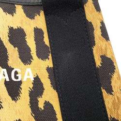 Balenciaga Handbag Leopard Navy Cabas XS 390346 BALENCIAGA 2way Shoulder Bag Black